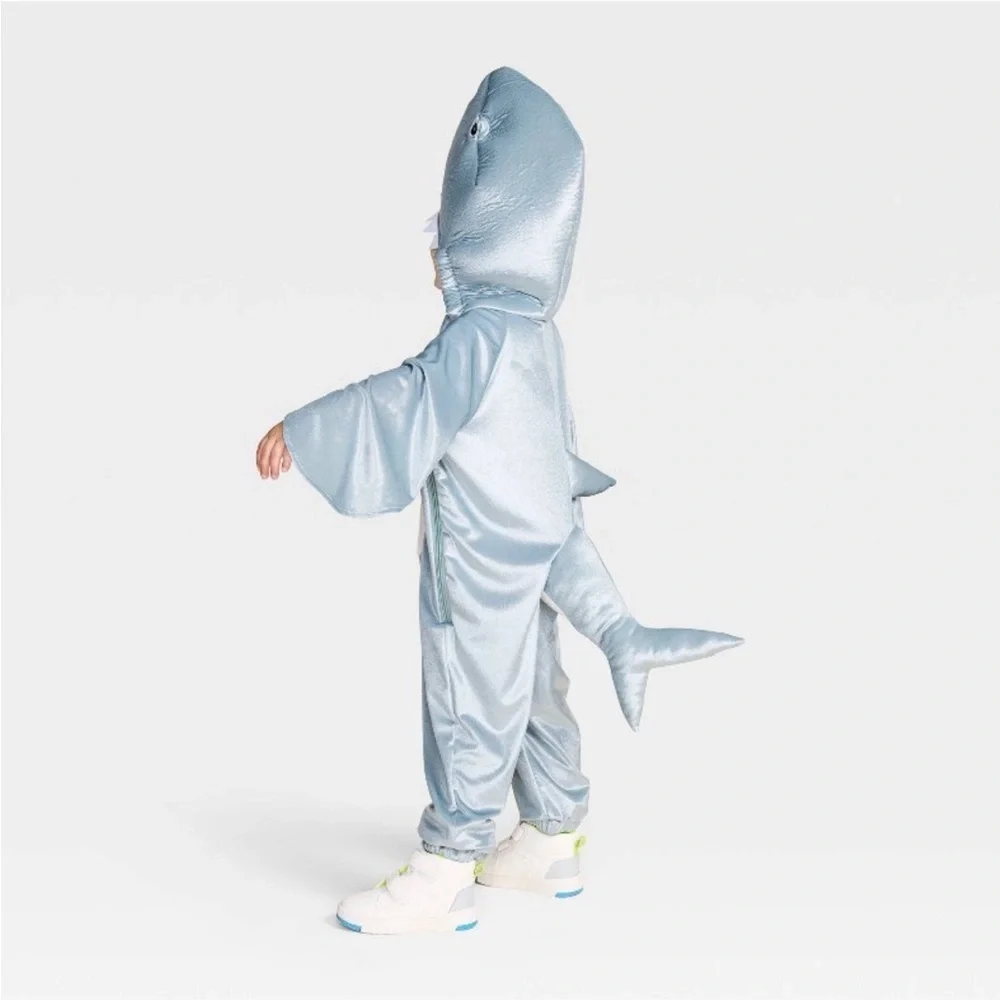 NWT Hyde & EEK! Toddler Shark Halloween Costume Jumpsuit Gray Sz 2-3T & 4-5T